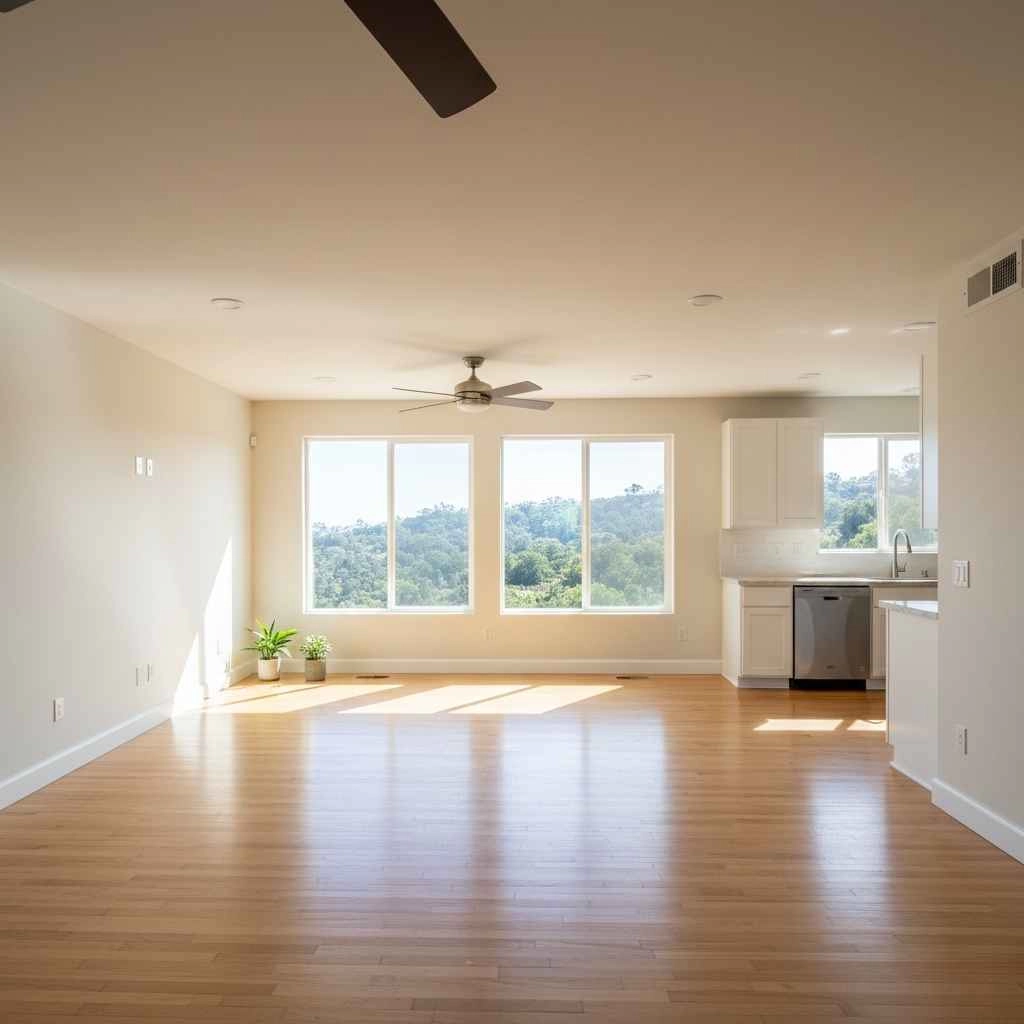 Bright, clean home ready after construction cleaning