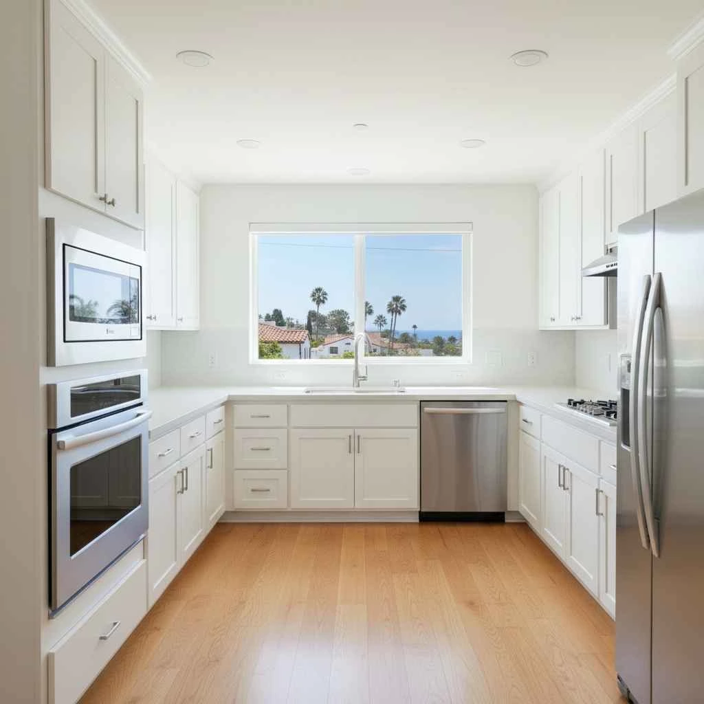 spotless kitchen after move out cleaning