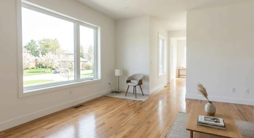 spotless, finished home interior