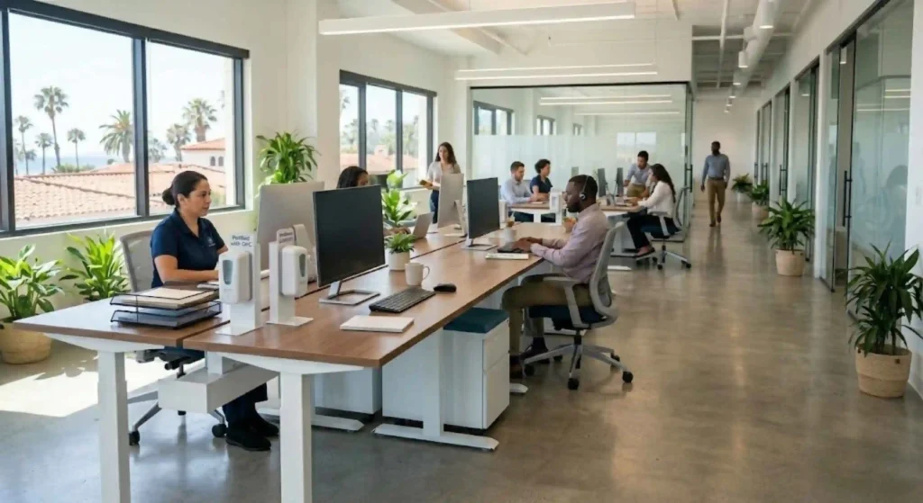 Clean and healthy Santa Barbara office environment for employees