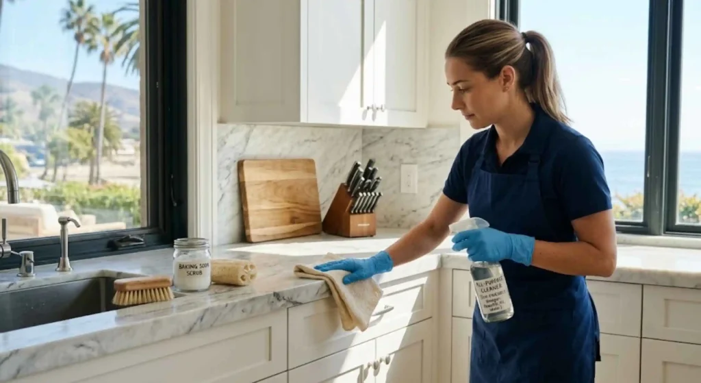 Eco-friendly kitchen deep cleaning in Santa Barbara
